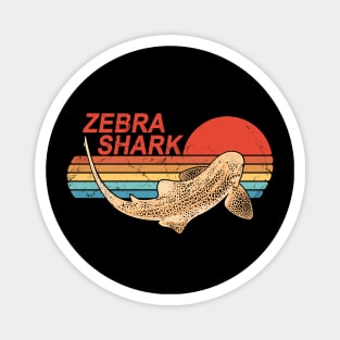 Zebra Shark Sunset Magnet